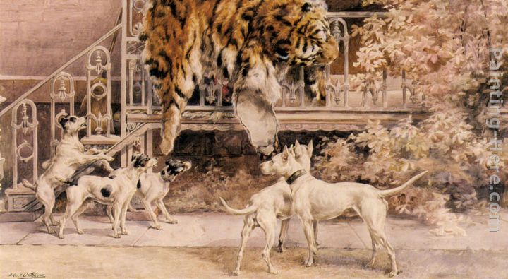 Hunting Tigers, the Terriers painting - Edmund Henry Osthaus Hunting Tigers, the Terriers art painting